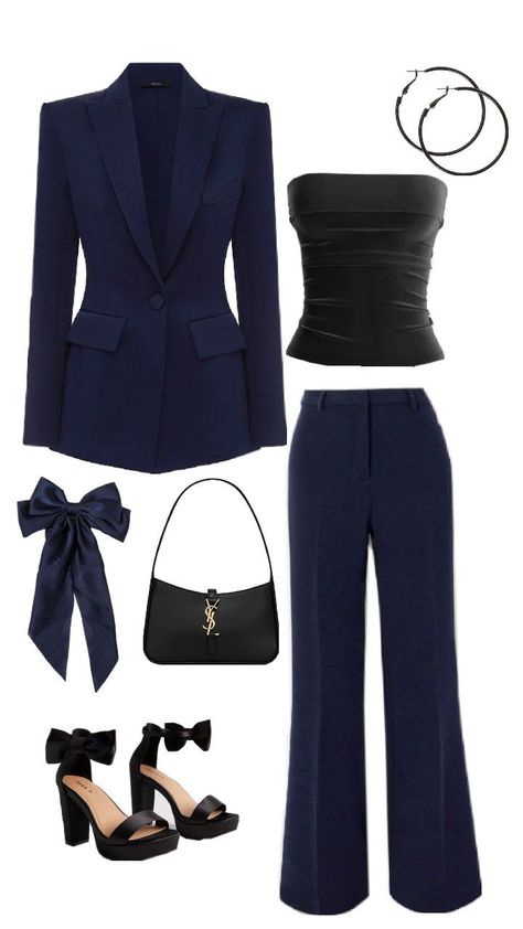 navy blue women suit inspo ceo vibes heels 💌 Women Ceo Outfit, Womens Navy Suit, Blue Heels Outfit, Ceo Clothes, Ceo Outfit, Navy Blue Heels, Women Ceo, Navy Outfit, Navy Blue Suit