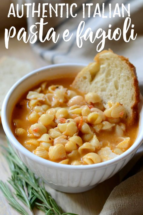 Authentic Italian Pasta, Authentic Pasta, Italian Soup Recipes, Pasta Fagioli Recipe, Pasta Fagioli Soup, Pasta E Fagioli Soup, Fagioli Soup, Pasta Fagioli, Italian Soup