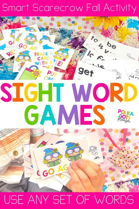 When working on skills like sight words, young students need lots of practice and repetition.  Set aside the drill and kill of flashcards and play games instead! These fun and engaging Fall Sight Word Games will get your readers working with words without realizing how much they are learning. Perfect for kindergarten, first grade and second grade students. These games make a great literacy center, small group activity, morning tun or early finisher activity. Great for homeschooling families too. Short I Games First Grade, First Grade Small Group Activities, Sight Word Practice First Grade, Sight Word Games For Kindergarten, Free Sight Word Games, First Grade Games, Centers First Grade, Reading Tools, Practice Sight Words