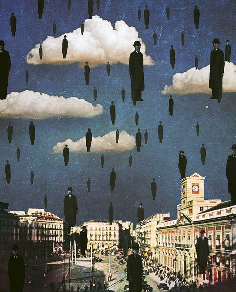 Grafika Vintage, Mixed Media Collage Art, Media Collage Art, ポップアート ポスター, René Magritte, Arte Peculiar, Surreal Collage, Kunst Inspiration, Rene Magritte