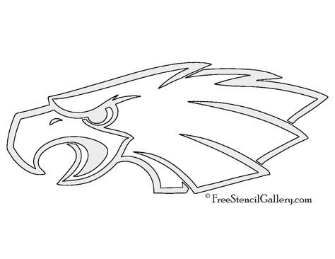 NFL Philadelphia Eagles Stencil | Free Stencil Gallery Diy Philadelphia Eagles Decor, Philadelphia Eagles Printables Free, Philadelphia Eagles Svg Free, Free Pumpkin Carving Stencils Printable, Eagles Pumpkin, Eagle Pumpkin, Philadelphia Eagles Cake, Eagle Stencil, Printable Pumpkin Carving Stencils