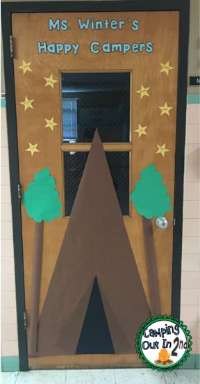 Camp Classroom, Camping Preschool, Classroom Camping, Classroom Door Decorations, Camp Vbs, Camp Read, Camping Classroom, Camping Theme Classroom, Camp Theme