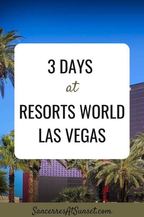 Three Days at Resorts World Las Vegas via @lesliecarbone Resort World Las Vegas, Resorts World Las Vegas, Las Vegas Hilton, Camping Inspiration, Las Vegas Resorts, Nevada Travel, Hilton Hotels, Vegas Hotel, Road Trip Adventure