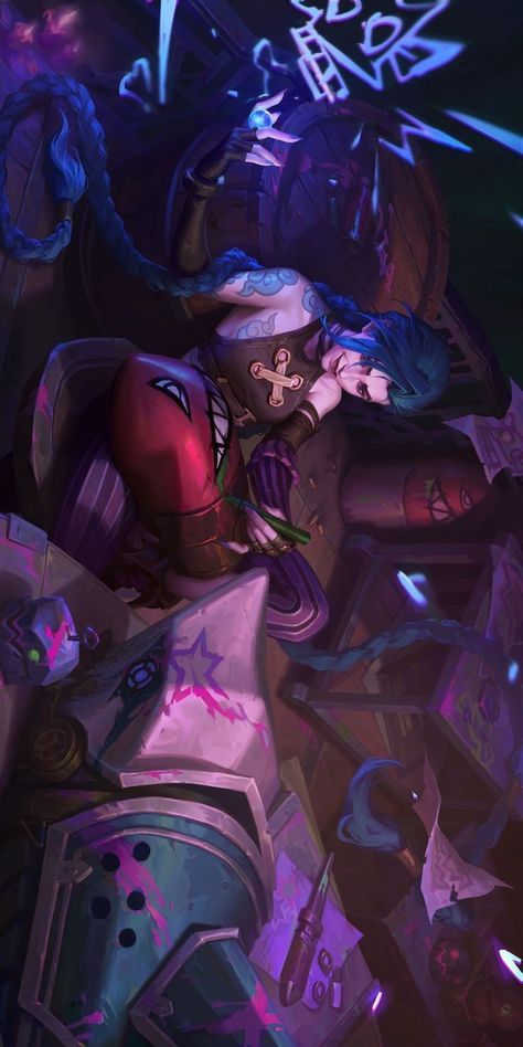 League Of Legends Jinx Wallpapers, Arcane Pc Wallpaper, Lol Wallpaper League Of Legends, Jinx Wallpaper Pc, Jinx And Silco Arcane, Jinx Arcane Art, Arcade Wallpaper, Jinx Silco, Arcane Silco