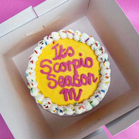 Scorpio Season Cake, Birthday Cake Scorpio, Scorpio Cake Ideas, Scorpio Cake, Ugly Cakes, 13 Birthday Cake, Cake Quotes, Scorpio Birthday, Birthday Cute