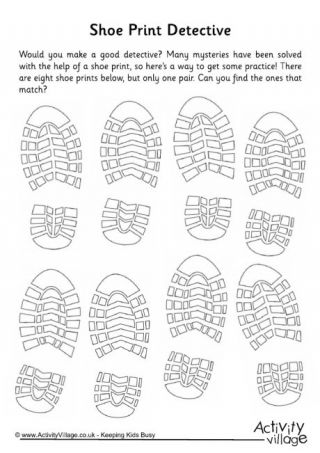 Shoe Print Detective Geheimagenten Party, Mystery Unit, Shoe Prints, Spy Games For Kids, Detective Party, Detective Theme, Super Coloring Pages, Find The Difference, Detective Game