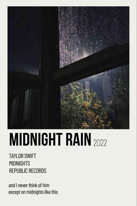 Midnight rain midnights taylor swift night Midnight Rain Album Cover, You Need To Calm Down Taylor Swift Polaroid Poster, Midnight Rain Taylor Swift Poster, Midnight Rain Lyrics Aesthetic, Midnight Rain Taylor Swift Polaroid Poster, Midnights Taylor Swift Polaroid Poster, Midnight Rain Poster, Zimmer Aesthetic, Taylor Swift Midnight Rain