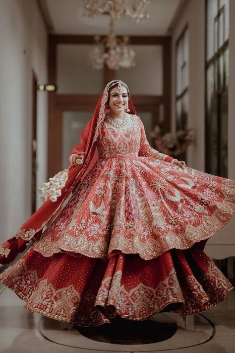 Anarkali Bridal Suits, Bridal Anarkali Suits Brides, Bridal Suits Punjabi Sikh Bride, Anand Karaj Outfit, Lehnga Style, Sikh Wedding Dress, Bride Video, Anarkali Bridal, Wedding Suits For Bride