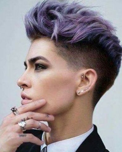 Lesbian Haircuts - 40 Epic Hairstyles for Lesbians - Our Taste For Life Purple Pixie Cut, Lesbian Hair, Lesbian Haircut, Short Pixie Hair, Undercut Hairstyles Women, Purple Pixie, Hair Undercut, Comfortable Life, Short Hair Undercut