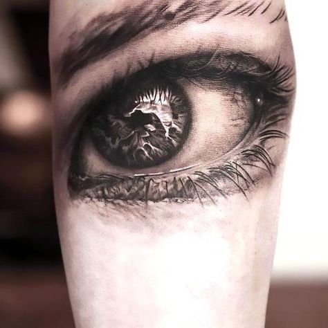 Really realistic beautiful 3D eye on forearm. Style: Black and Gray. Color: Gray. Tags: Cool, Best, 3D, Beautiful Eye Tattoo On Arm, Realistic Eye Tattoo, Mangas Tattoo, Realistisches Tattoo, See Tattoo, Skeleton Hand Tattoo, Tattoo Inspiration Men, Tattoo Prices, 3d Tattoos