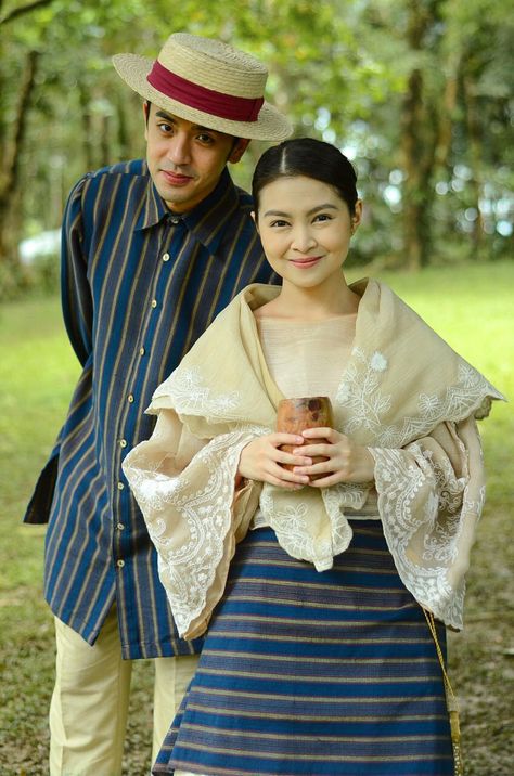 💙 Filipino Culture Outfit, Filipino Clothing Traditional, Barot Saya Traditional Dresses, Filipino Traditional Clothing Male, Panuelo Filipiniana, Filipino Literature, Philippines National Costume, Pulang Araw, Filipino Outfits