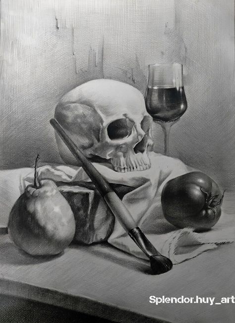 still life drawing on Behance Draw Sea Animals, Draw Sea, Still Life Sketch, Face Art Drawing, Artists Painting, Life Sketch, Life Drawing Reference, Concept Art Tutorial, Still Life Drawing