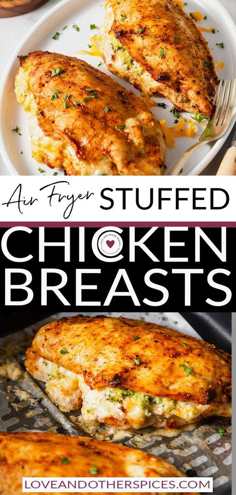 Stuff Chicken In Air Fryer, Stuffed Chicken No Cream Cheese, Easy Chicken Breast Recipes Healthy Air Fryer, Air Fryer Chicken Casserole Recipes, Air Fryer Butterfly Chicken, Cream Cheese Stuffed Chicken Wrapped In Bacon Air Fryer, Stuffed Chicken Instant Pot, Stuffed Chicken Recipes Air Fryer, Stuffed Chicken Tenderloins