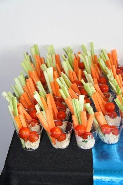 I made these for dads 40th birthday party. Super easy. Just a nice presentation and easy dish. - ADW Veggie Rolls, Fest Mad, Fingerfood Party, Easy Party Food, Party Finger Foods, Läcker Mat, Shower Food, Holiday Appetizers, Snacks Für Party