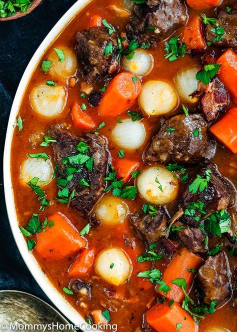 This Easy Instant Pot Beef Bourguignon Recipe has never been faster, easier, and yummier. This supremely delicious melt-in-your-mouth comfort dish is easy enough for a simple weeknight dinner and elegant enough for entertaining. https://mommyshomecooking.com Beef Bourguignon Instant Pot, Instant Pot Beef Bourguignon Recipe, Instant Pot Beef Bourguignon, Beef Bourguignon Recipe, Ground Beef Pasta, Beef Cheeks, Beef Pasta, Potted Beef, Eat Beef