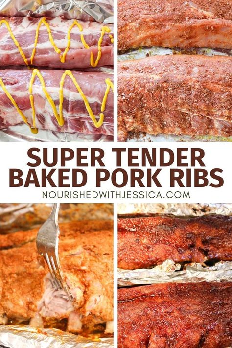 Learn how to make the best oven baked pork ribs that are melt in your mouth tender. This easy recipe uses a homemade BBQ rub to create a flavor-packed dinner that’s slow cooked to perfection. Perfect for baby back ribs, these fall off the bone ribs are a must-try for any pork lover. Whether you're planning a family meal or looking for new dinner recipes, this guide will help you achieve deliciously tender ribs every time. Enjoy the ultimate dinner experience with these incredible ribs. Babyback Ribs In Oven, Homemade Bbq Rub, Rub For Pork Ribs, Back Ribs In Oven, Oven Baked Pork Ribs, Cooking Pork Ribs, Oven Pork Ribs, Baked Ribs Recipe, Ribs Recipe Oven