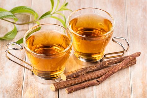 Secret Side Effects of Drinking Tea, Says Science | Eat This Not That Licorice Tea Benefits, Comfrey Tea, Remedy For Cold, Cold And Cough, Licorice Tea, Raspberry Leaf Tea, Tea Cleanse, Eat This Not That, Blood Pressure Medications