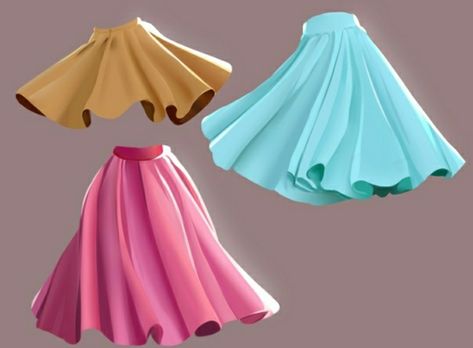 Skirt Shading Drawing, Digital Art Tutorial Photoshop, How To Shade, Draw Anime, Dress Tutorials, Fashion Illustration Sketches, Dress Drawing, Fashion Figures, Illustration Fashion Design