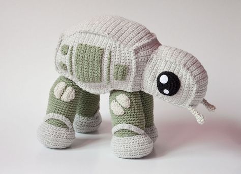 Adorable Star Wars AT-AT Walker Crochet Pattern By Polish Artist Krawka Crochet Star Wars, Star Wars Crochet, At At Walker, Crochet Star, Crochet Stars, Star Wars Toys, Crochet Motifs, Basic Crochet Stitches, Black Dragon