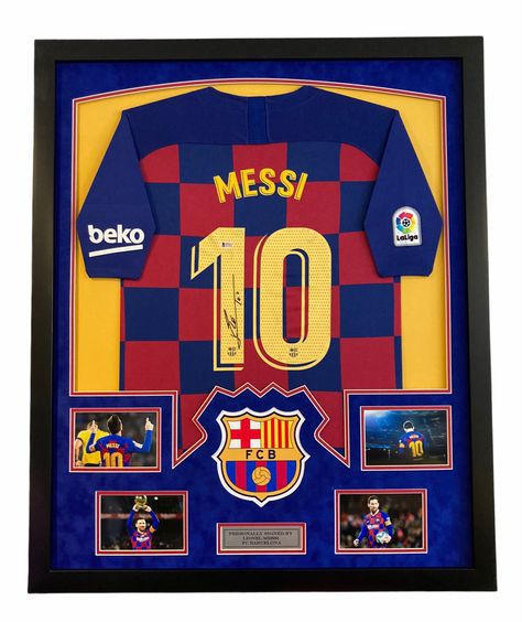 Messi Autograph, Jersey Frame, Barcelona Jersey, Barcelona Jerseys, Lionel Messi Fc Barcelona, Lionel Messi Barcelona, Framed Jersey, Barcelona Soccer, Football Pictures