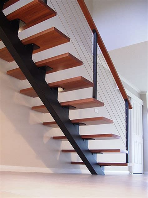 Best 5 Floating Stairs Single Stringer #stairs #stairsdesign #design #ideas Scale Loft, Vstupná Hala, درج السلم, Open Stairs, Stair Design, Loft Stairs, Escalier Design, Staircase Ideas, Stair Railing Design