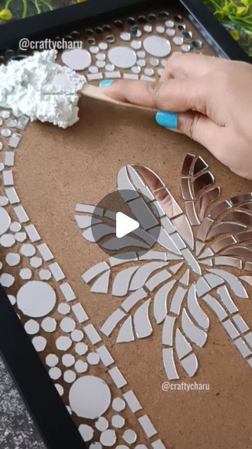 Charu Gupta on Instagram: "Let's get crafty with craftycharu 🎨  📢Fourth batch of online mirror mosaic workshop 📢  In this workshop you will learn👇 *original technique of grouting *how to work on different surface *Different varieties of mirror mosaic artwork *Application of glass colours *How to work with mosaic tiles and chips *vendor details for raw material * lots of tips and techniques  Tree mosaic mirrors and cut mirrors are from @mirrorglassworldwide www.mirrorglassworldwide.com  For more details pls DM @craftycharu .  .  .  .  .  .  #mirrormosaic #mosaicart #mosaicartist  #glassmosaic #creativeidea #diytutorial  #onlineartworkshop #walldecorart  #homedecorart #creativeidea  #uniquecreations" Teacup Mosaic Wall Art, How To Make Mosaic Art, Mosiacs Projects Diy, Mirror Art Work, Teacup Mosaic, Mozaik Art, Mosaic Workshop, Tree Mosaic, Mosaic Mirrors