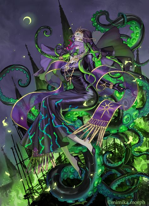 Eldritch Goddess, Goddess Of Chaos, Female Monster, Monster Girl Encyclopedia, Anime Witch, Anime Devil, Anime Monsters, Art Folder, Fantasy Monster