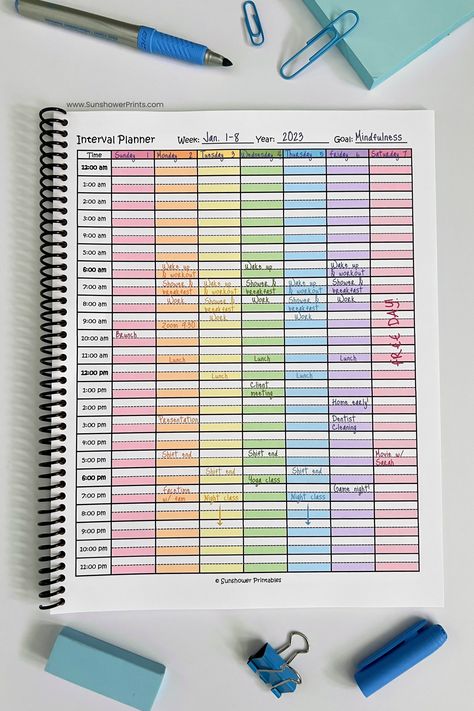 Downloadable resource at SunshowerPrints.com Life Raft, Printable Schedule, Daily Routine Planner, Planner Writing, Schedule Printable, Study Schedule, Hourly Planner, Media Planner, Monthly Budget Planner