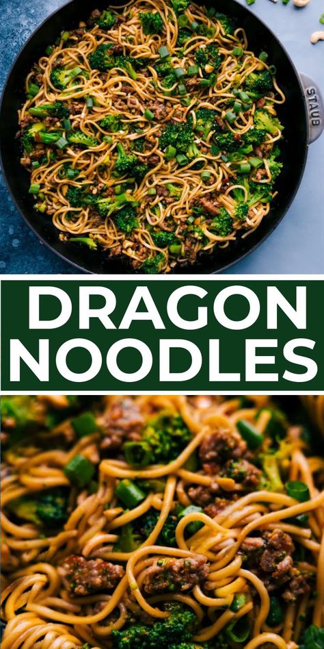 Dragon Noodles, Asian Noodle Dishes, Ground Pork Recipes, Asian Noodle Recipes, Asian Dinners, Noodle Recipes Easy, Chinese Cooking Recipes, Easy Chinese Recipes, Chinese Cooking