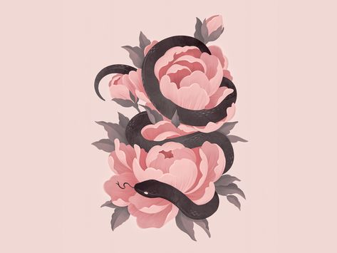 Anguis by Imogen Oh Snake Drawing, Snake Wallpaper, Procreate Illustration, Art Mignon, Snake Art, Desenho Tattoo, Arte Sketchbook, Art Et Illustration, The Snake