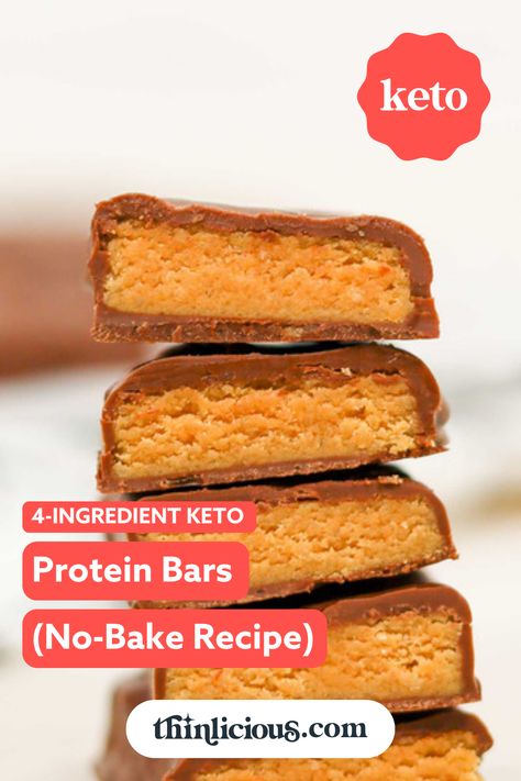 These keto protein bars only take 10 minutes to make and only require four ingredients. With over 7g protein and only 2.6g net carbs per serving your whole family with love these grab-and-go bars. Low Sugar Protein Bars, Keto Protein Powder, Keto Protein Bars, Homemade Bars, Almond Butter Brownies, Low Carb Protein Bars, Protein Rich Snacks, Keto Protein, Protein Bars Homemade