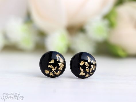 Diy Resin Stud Earrings, Resin Studs, Earrings Minimal, Simple Gift, Titanium Earrings, Resin Jewellery, Epoxy Resin Crafts, Drop Dead, Girlfriend Gift