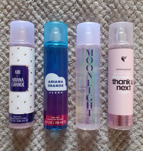 Ariana Grande Body Mist Spray 4 X 236ml Bundle. FREE POSTAGE  | eBay Cloud Body Mist, Ariana Grande Body Mist, Ariana Grande Body, Body Smells, Perfume Making, Mist Spray, Birthday List, Sweet Floral, Floral Scent