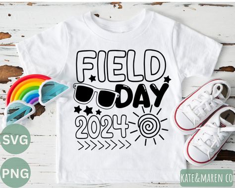 Field Day Shirts Design Elementary, Field Day Shirts, Tshirt Ideas, Field Day, Create Digital Product, Cricut Cut Files, Cricut Cut, Png Format, Digital Products