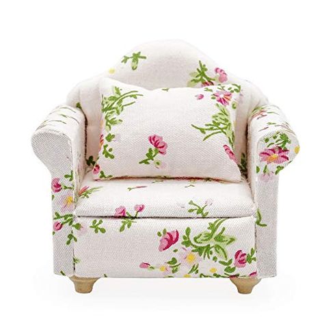 Mini Sofa, Miniature Dollhouse Accessories, Miniature Chair, Vintage Living Room, Small Sofa, Dollhouse Decor, Barbie Furniture, Dollhouse Accessories, Linen Closet