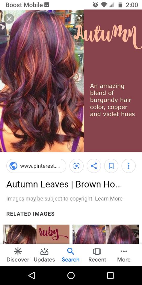 Burgundy And Gold Highlights, Burgundy And Caramel Hair, Highlights In Burgundy Hair, Colored Fall Hair, Red Hair With Violet Highlights, Red Hair Color With Highlights Balayage, Peekaboo Highlights For Red Hair, Light Brown Burgundy Hair Color, Fun Auburn Hair Color Ideas