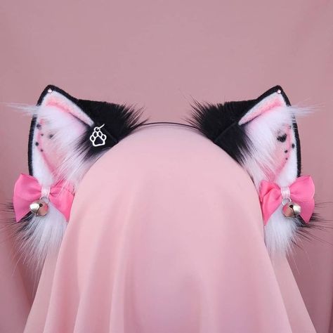 Werewolf Ears, Kitten Play Gear, Wolf Ears And Tail, Cat Ears And Tail, Wolf Ears, Kostum Cosplay, Pet Spaces, Cosplay Kawaii, Cat Ears Headband