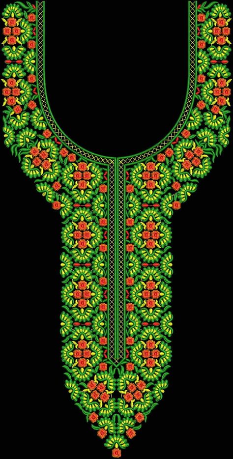 Neck Patterns, Neck Embroidery, Back Neck Designs, Cotton Kurti Designs, Embroidery Works, Computerized Embroidery, Cotton Kurti, Indian Embroidery, Paper Template