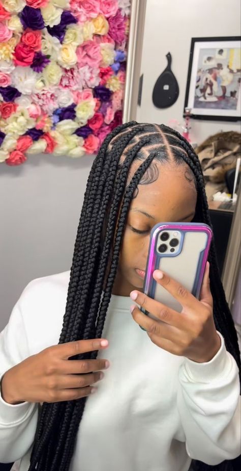 Natural Hair Bun Styles, Short Box Braids Hairstyles, Big Box Braids Hairstyles, Feed In Braids Hairstyles, Quick Natural Hair Styles, Box Braids Hairstyles For Black Women, Cute Braided Hairstyles, Quick Braided Hairstyles, Cute Box Braids Hairstyles