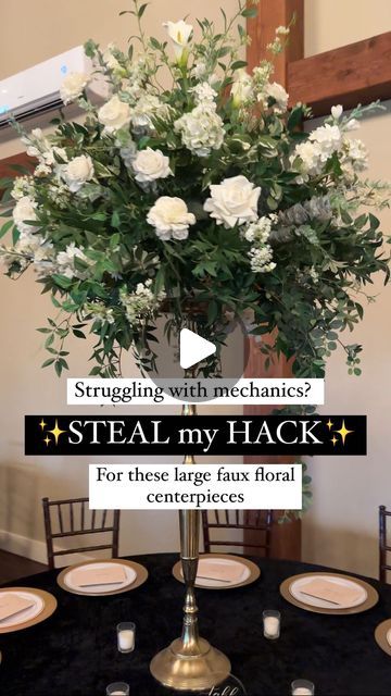 Kansas City’s Mega Artificial Florals for Wedding Rentals on Instagram: "If you’ve struggled…  … with your faux floral arrangements when using dried floral foam or chicken wire for larger pieces that need to be extra secure AND be easily transportable, you’ll want to SHARE this hack.   (But first, this #1 highest early trending audio (as of May 1, 2024) is perfect for any b-roll you’re using, make sure to SAVE this reel so you can come back to use it! You’re welcome)   I have tried so many different mechanics for larger pieces like this and none have beaten this method for a ✨MESS-FREE✨ and ✨WIGGLE-FREE✨ designing process.   1. You will need about 2 standard length pool noodles cut in fourths.  2. 15 cable zip ties to link it together.  3. I cut a wooden board, drilled holes where the bloc Foam For Flower Arrangements, Diy Floor Floral Arrangements, Diy Large Flower Arrangements, Pool Noodle Flower Arrangement, Floral Foam Arrangements, Diy Floral Arrangements Wedding, Diy Wedding Arrangements, Diy Floral Centerpieces, Fake Wedding Flowers