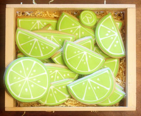 Lime Cookies Decorated, Vegetable Cookies, Veggie Cookies, Hope Cookies, Lime Cookies, Amazing Cookies, Fruit Cookies, Baking Stuff, Cookie Party