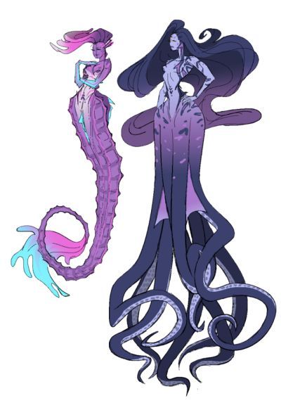 Mermaid Examples Draw Mermaid, Mermaid Drawings, Mythical Creatures Art, Fete Anime, Creature Concept Art, Arte Fantasy, Mermaid Art, 영감을 주는 캐릭터, Kraken