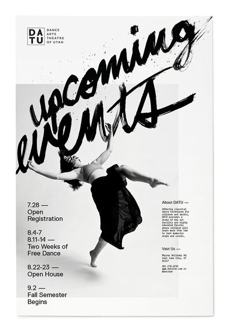 Designing With Black and White: 50 Striking Examples For Your Inspiration – Design School Dance Poster Design, Posters Conception Graphique, Jazz Poster, Desain Editorial, Swing Dancing, Dance Poster, Event Poster Design, Plakat Design, Poster Design Inspiration