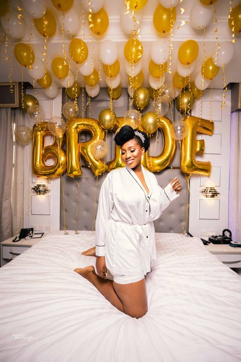 Bridal Shower Ideas Photoshoot, Bridal Shower Room Decorations, Getting Ready Decor, Bride Bedroom Decoration, Bridal Room Decorations, Bridal Decorations Ideas, Bride Shower Ideas, Bride Shower Decorations, Nigerian Bridal Shower