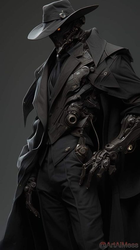 Male Space Outfit, Cyberpunk Space Suit, Dnd Steampunk Character, Villain Armor, Cyberpunk Villain, Villain Design Concept Art, Scifi Character Design Male, Cyberpunk Art Male, Alt Western