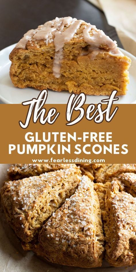 Gluten Free Pumpkin Scones, Pins Colada, Pumpkin Spice Scones, Pumpkin Scones Recipe, Gluten Free Pumpkin Recipes, Maple Icing, Gluten Free Pumpkin Spice, Gf Sweets, Gluten Free Scones