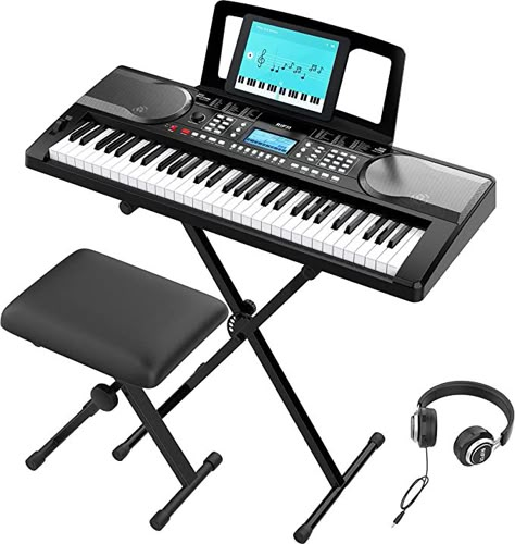 Electronic Music Aesthetic, Electronic Music Poster, Sheet Music Stand, Electric Keyboard, Headphones Music, Piano Practice, Portable Keyboard, Music Stand, Electronic Musical Instruments