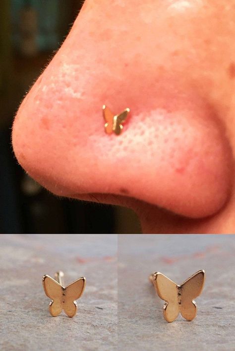 Girls With Nose Rings, Diy Nose Rings, Boho Nose Ring, Venom Piercing, Rose Gold Nose Stud, Nose Ring Sizes, Cute Nose Rings, Nose Ring Designs, Nose Bone Stud