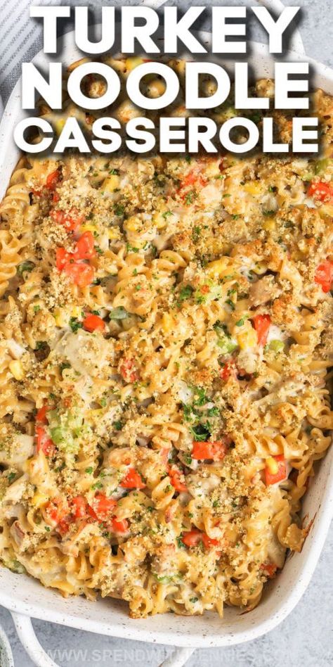 Turkey Noodle Casserole Recipes Leftover, Cubed Turkey Recipes, Ground Turkey Cream Of Mushroom, Turkey And Broccoli Casserole, Turkey And Noodles Recipe, Turkey Casserole Recipes Leftover, Ground Turkey Casserole, Mouse Recipes, Turkey Noodle Casserole