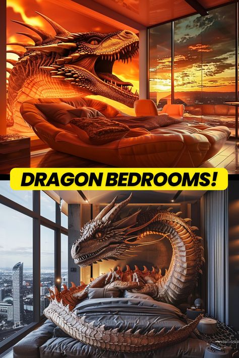 Create your own enchanted dragon retreat with these inspiring bedroom ideas! 🐉✨ Dive into a world of rich colors and magical accents to craft your dream space. #DragonDecor #FantasyBedroom #HomeDesignInspo #MythicalRetreat #DreamBedroom Medieval Bedroom Aesthetic, Dragon Bedroom, Dragon Sanctuary, Medieval Bedroom, Dragon Lair, Textured Wall Panels, Bedroom Sanctuary, Fantasy Bedroom, Dragon House